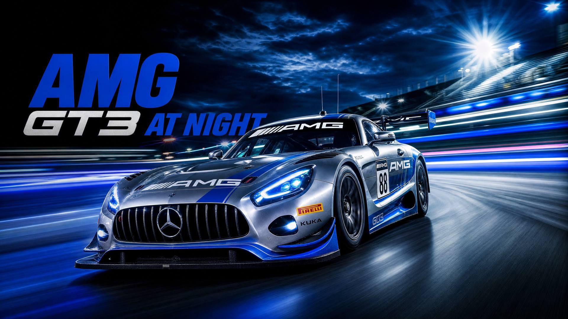 高清动漫 - AMG GT3夜间赛道高清动漫视频